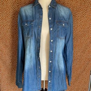 Denim Long Sleeve Button Down